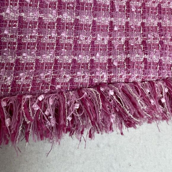 Eliza J Tweed Sleeveless Mini Dress Pink Barbie Old Money Classic-6 - Picture 11 of 12